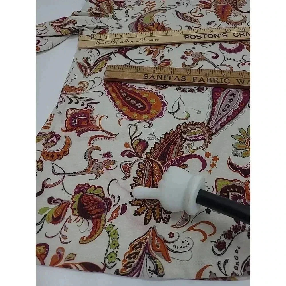 J. Jill Shirt Women's Size Small Paisley Long Sleeve - Picture 5 of 9